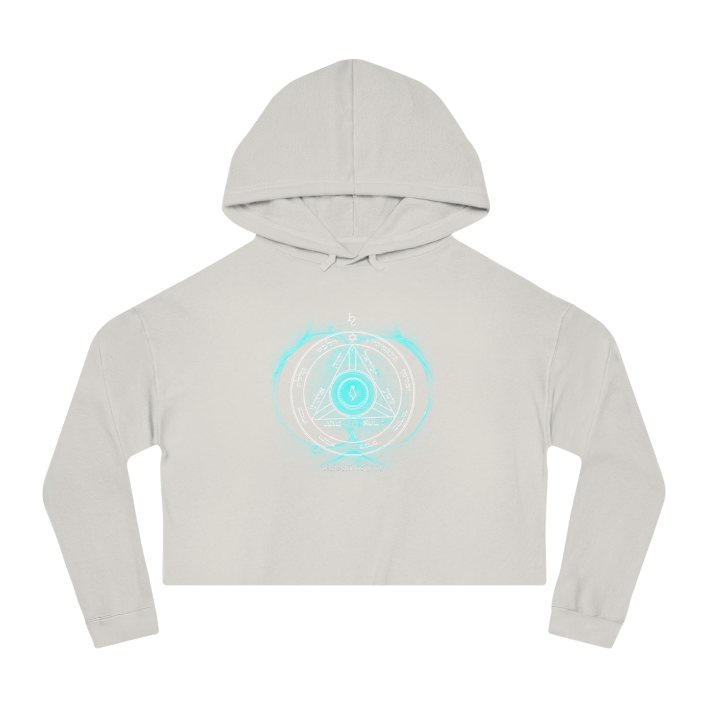 Crop hoodie with 4th Pentacle of Saturn sigil
