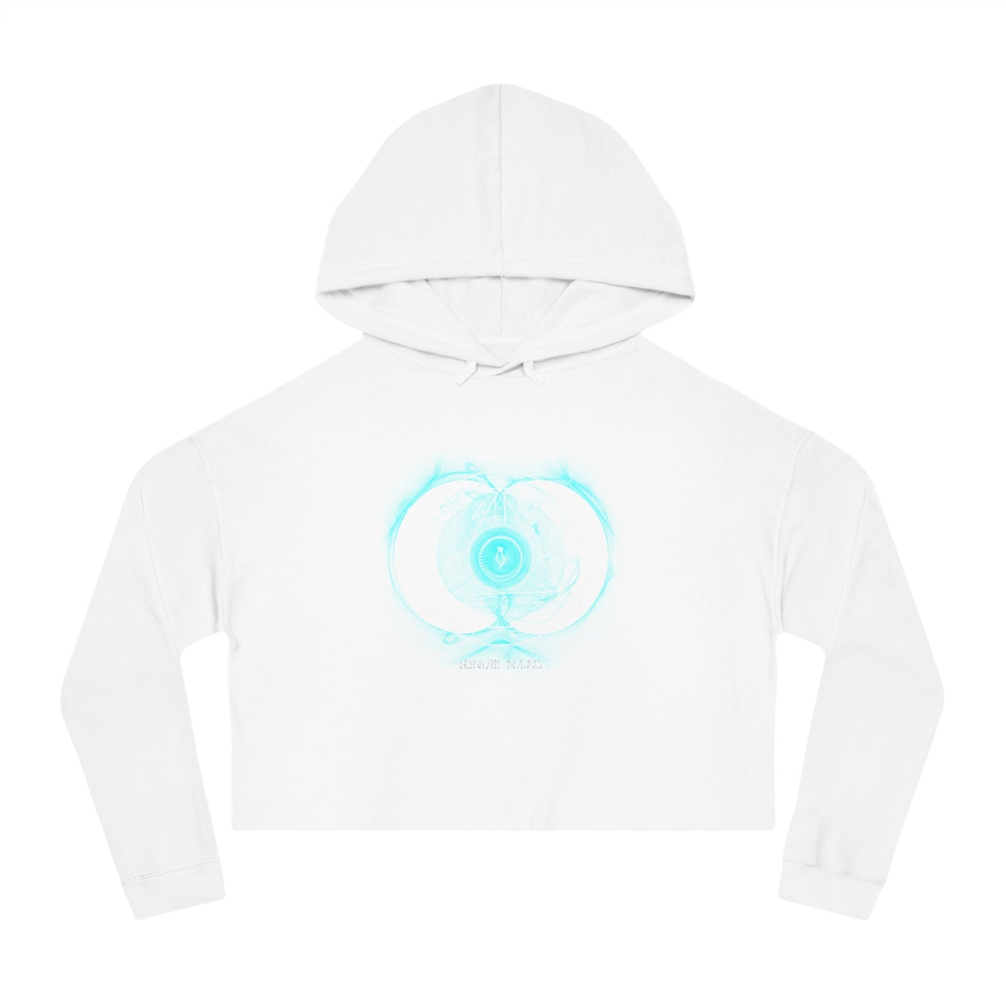 Crop hoodie with 4th Pentacle of Saturn sigil