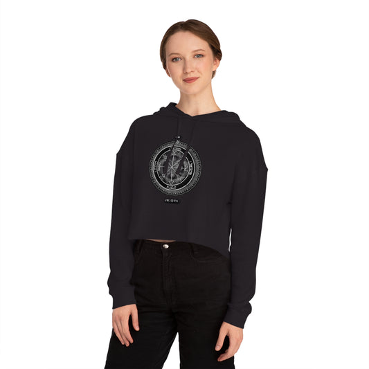 1st Pentacle of Jupiter Crop Hoodie – Wealth & Success Attuned