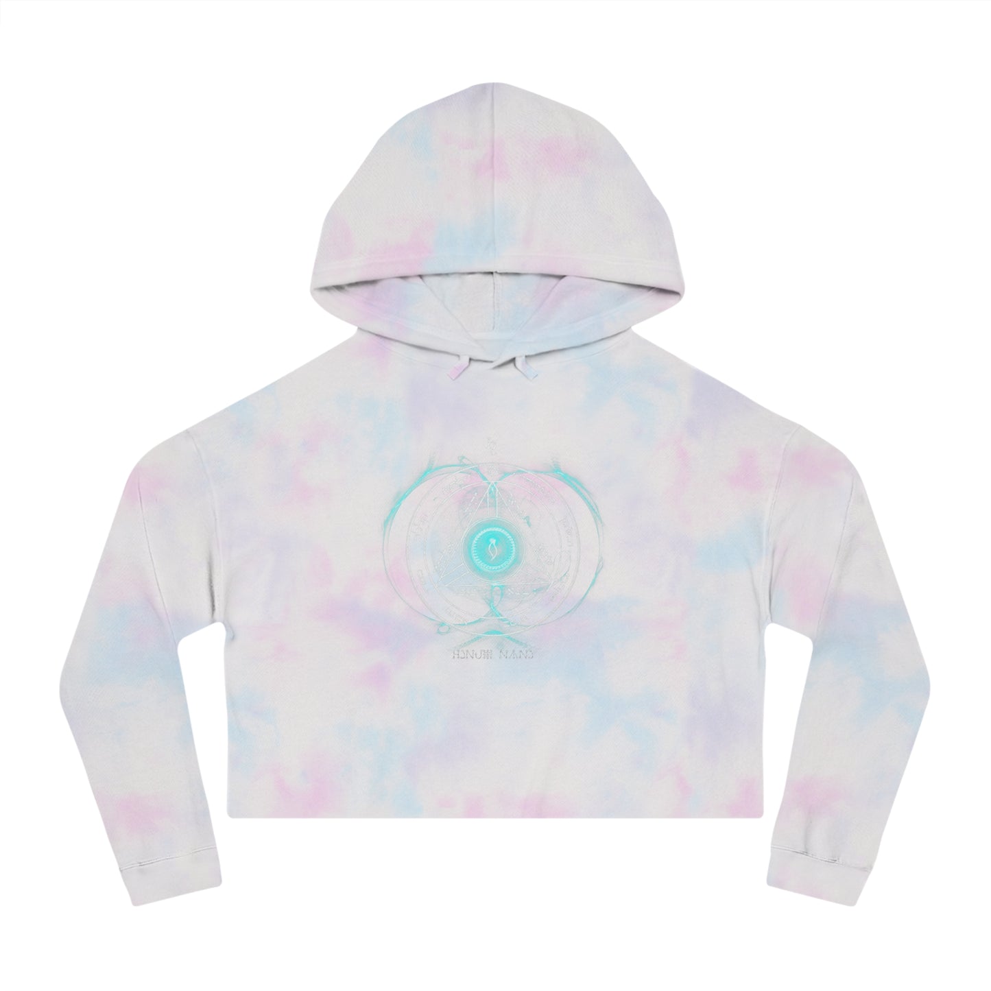 Crop hoodie with 4th Pentacle of Saturn sigil