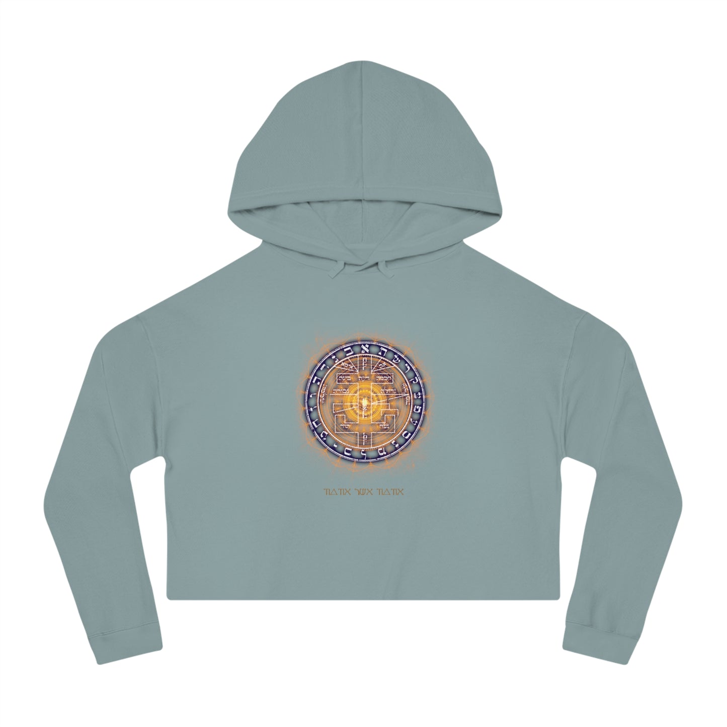 Cropped hoodie with Supreme Pentacle for intuition development