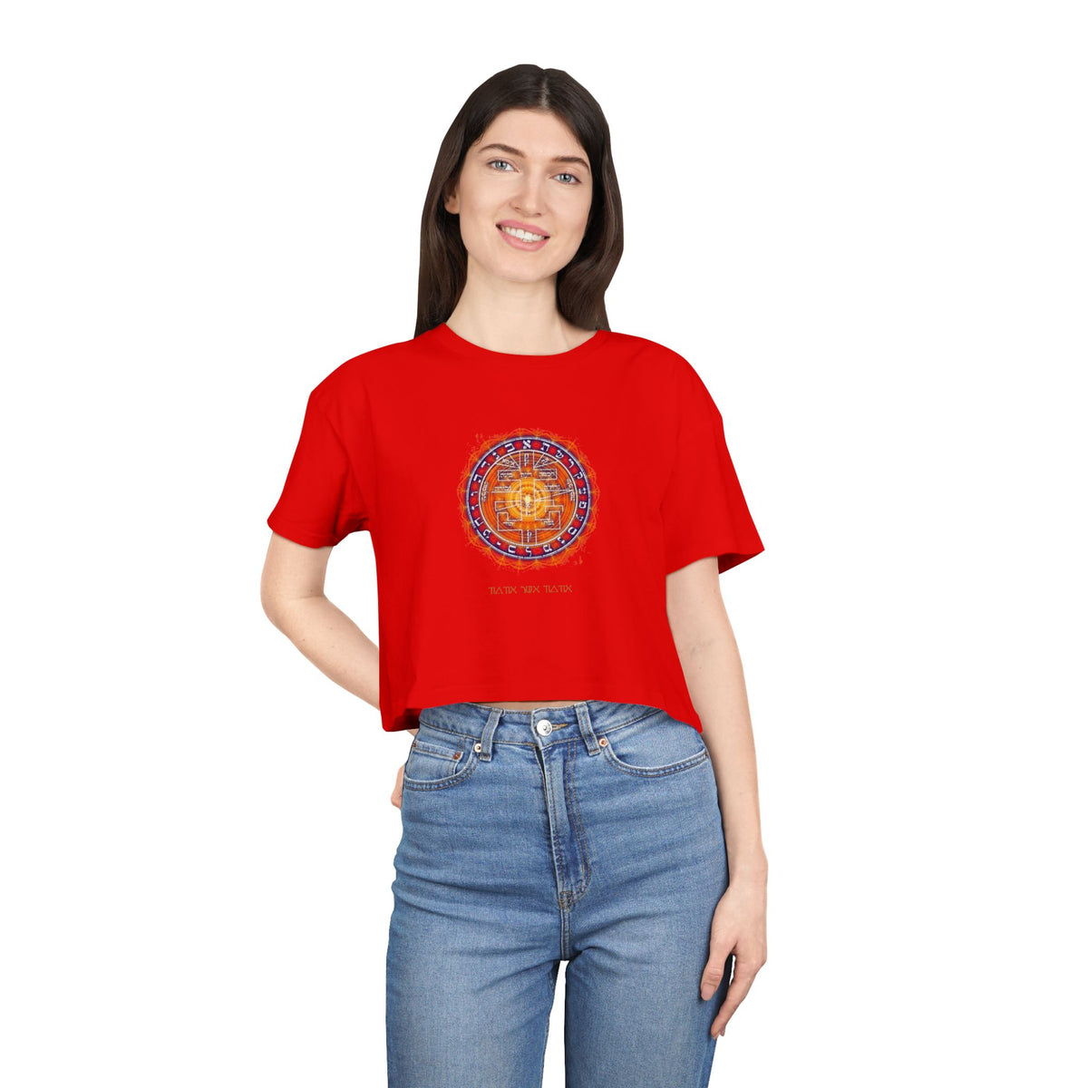 Supreme Pentacle cropped tee - psychic intuition top