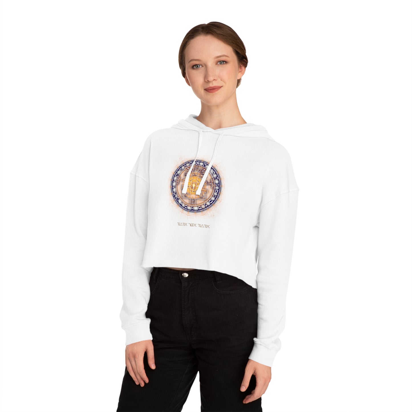 Cropped hoodie with Supreme Pentacle for intuition development
