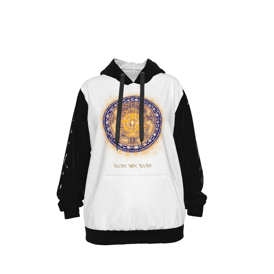 White Supreme Pentacle hoodie - pure psychic intuition garment