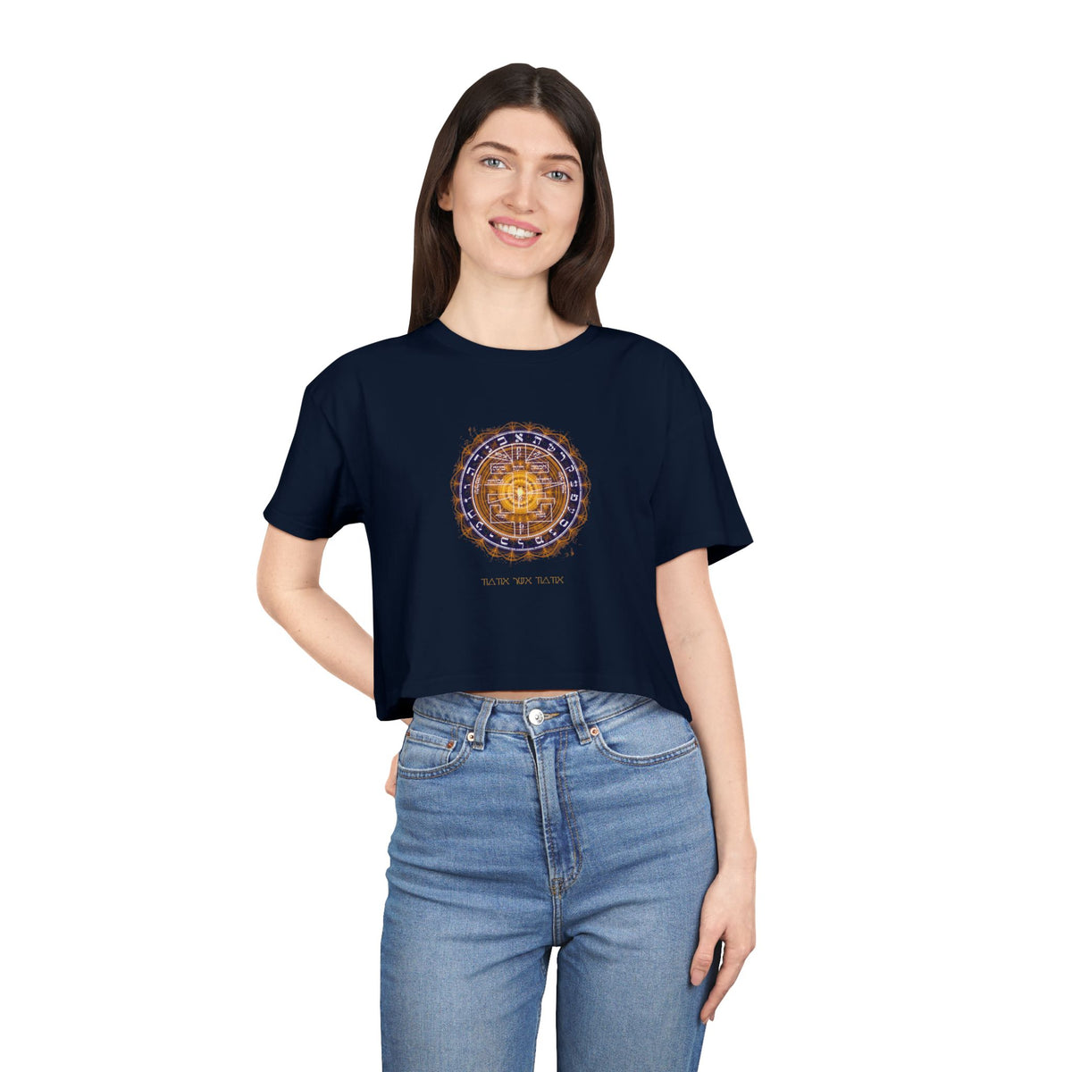 Supreme Pentacle cropped tee - psychic intuition top