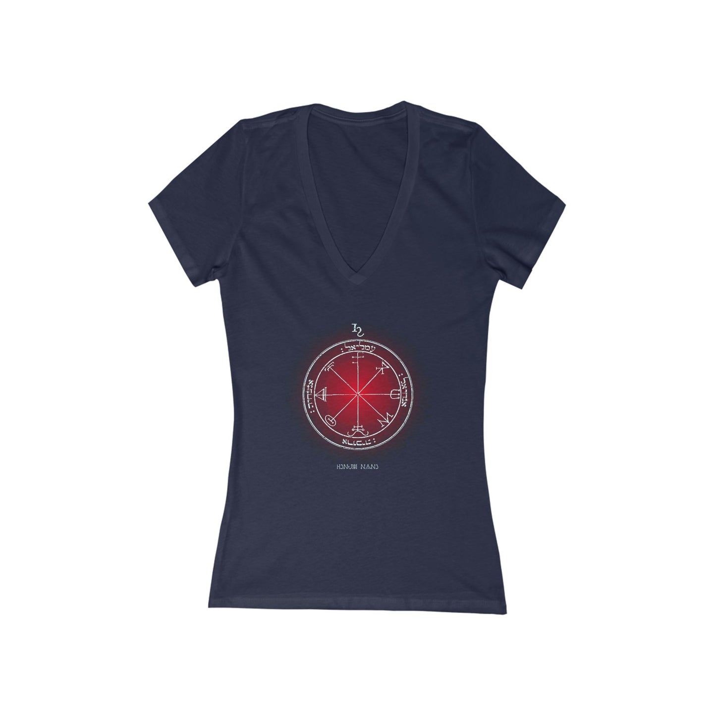 3rd Pentacle Saturn women's V-neck tee - feminine spiritual armor top