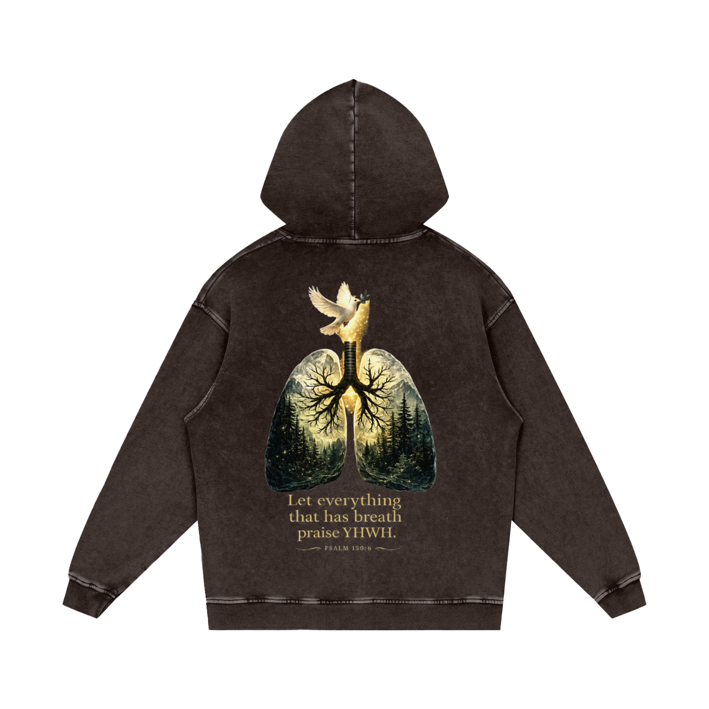 The Breath of YHWH Acid Wash Oversize Hoodie