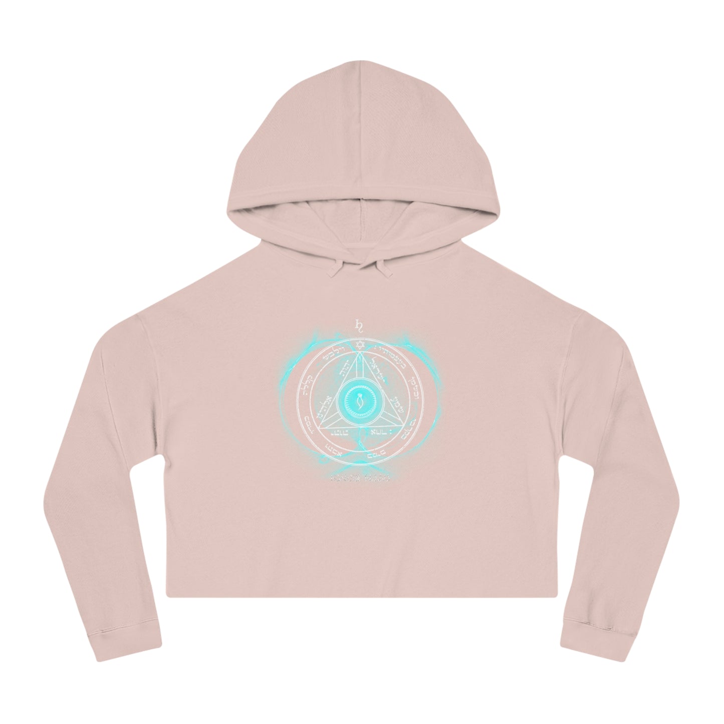 Crop hoodie with 4th Pentacle of Saturn sigil