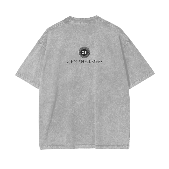 Acid wash oversized t-shirt with Supreme Pentacle sigil