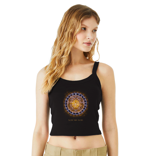Micro-ribbed scoop tank with Supreme Pentacle for psychic activation