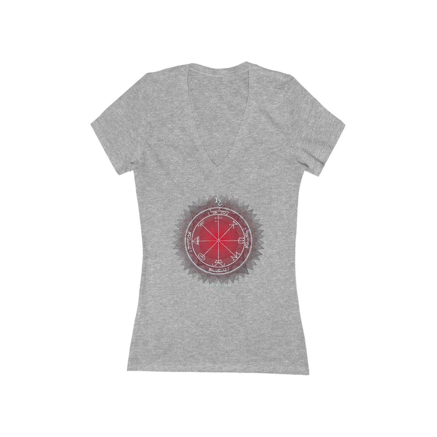 3rd Pentacle Saturn women's V-neck tee - feminine spiritual armor top