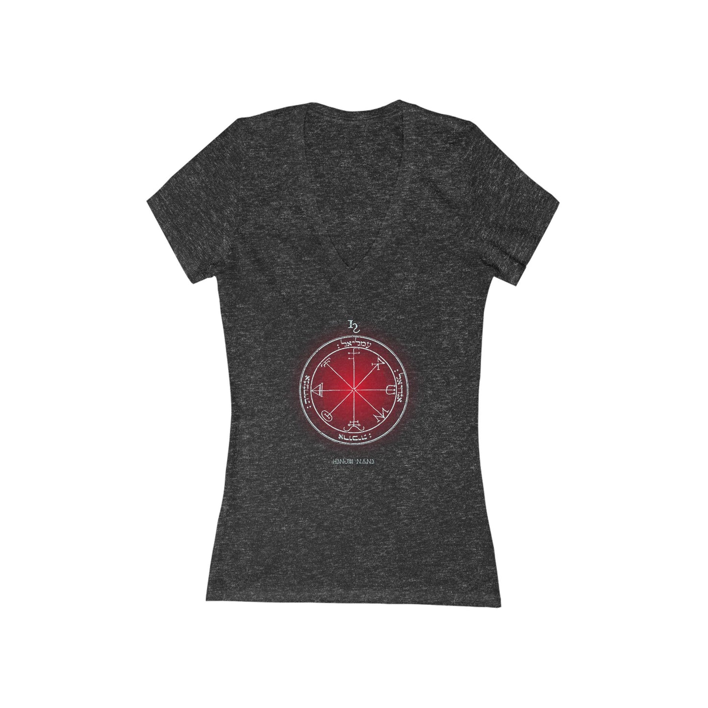 3rd Pentacle Saturn women's V-neck tee - feminine spiritual armor top