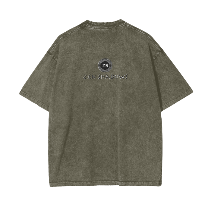 Supreme Pentacle Acid Wash Oversize T-Shirt - Develop Intuition & Psych