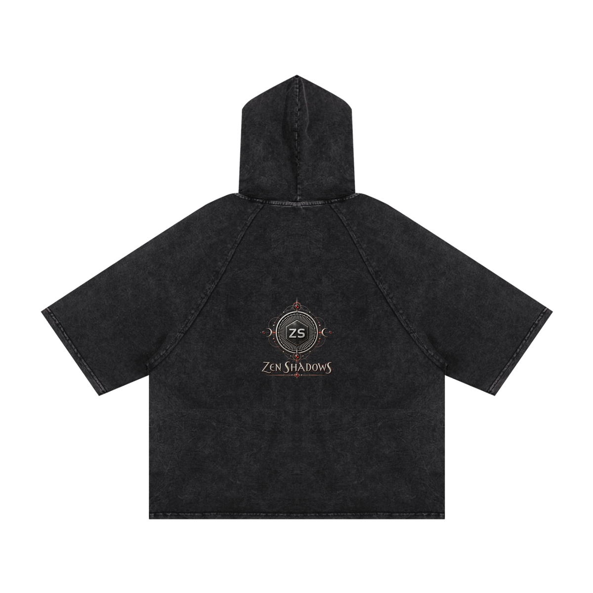 1st Pentacle of Jupiter Snow Washed Hooded Boxy T-Shirt - Abundance, Expansion & Prosperity