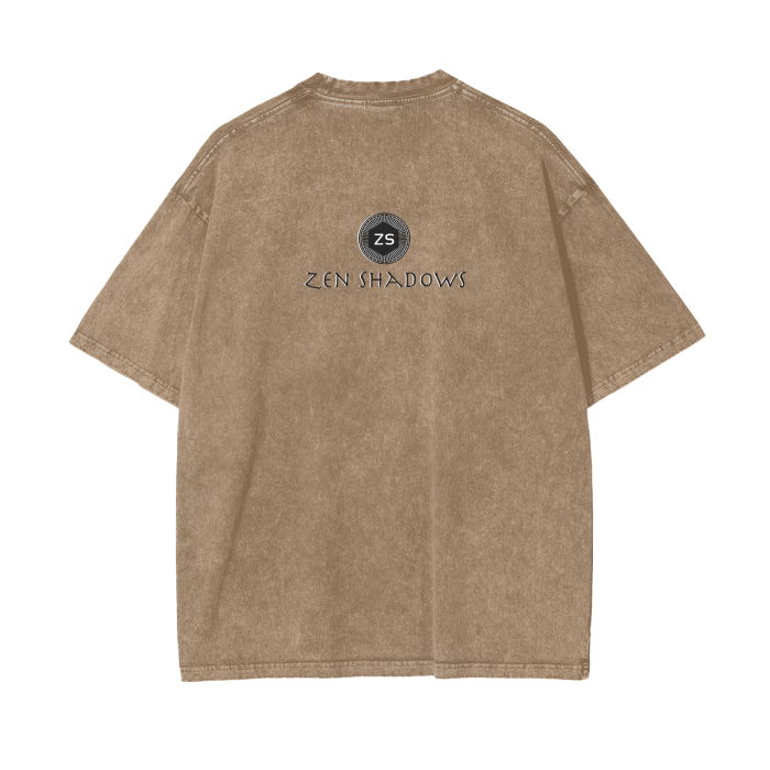 Supreme Pentacle Acid Wash Oversize T-Shirt - Develop Intuition & Psych