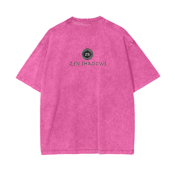 Supreme Pentacle Acid Wash Oversize T-Shirt - Develop Intuition & Psych