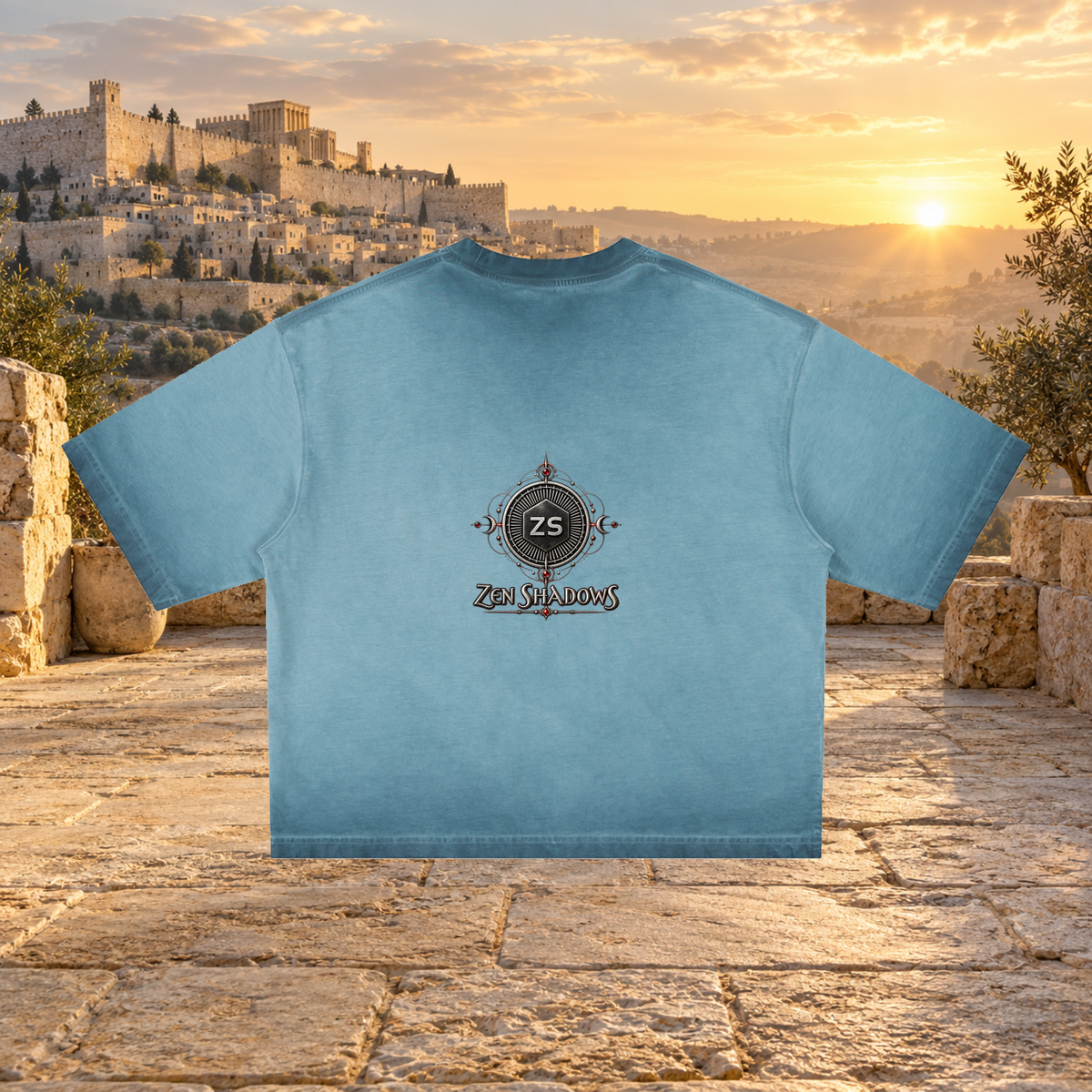 1st Pentacle of Jupiter Unisex Reverse Dyed Boxy T-Shirt - Abundance, Expansion & Prosperity