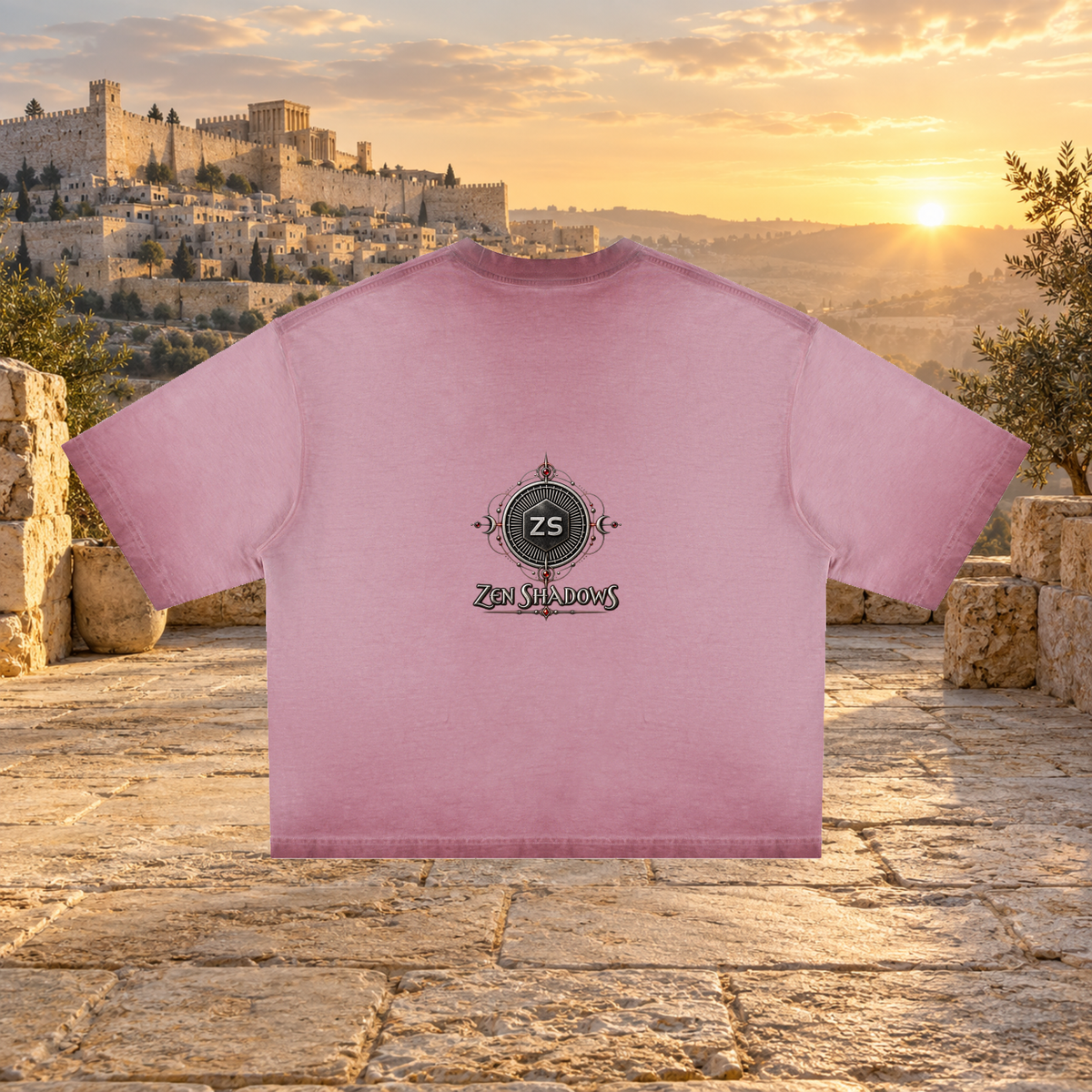 1st Pentacle of Jupiter Unisex Reverse Dyed Boxy T-Shirt - Abundance, Expansion & Prosperity