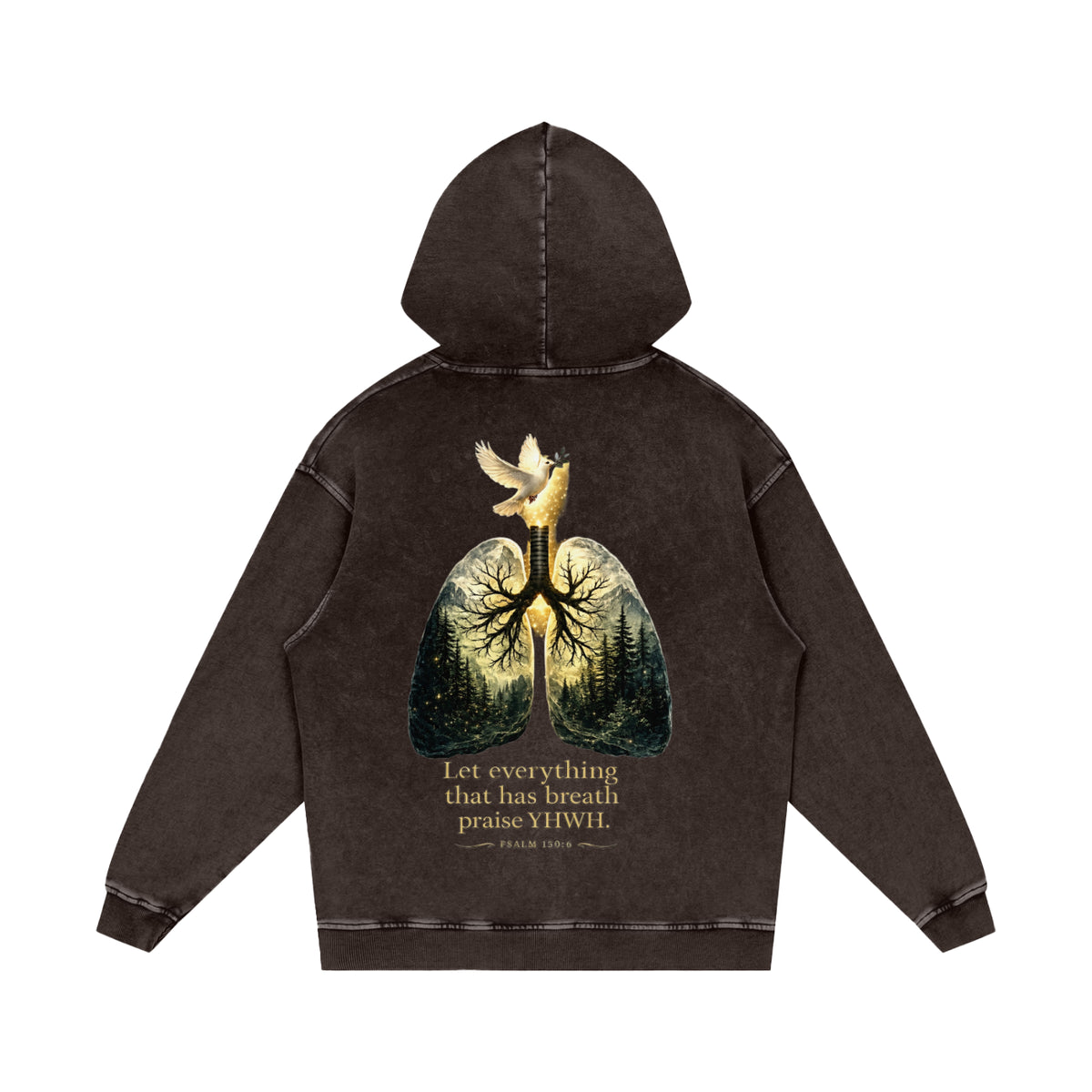 The Breath of YHWH Acid Wash Oversize Hoodie
