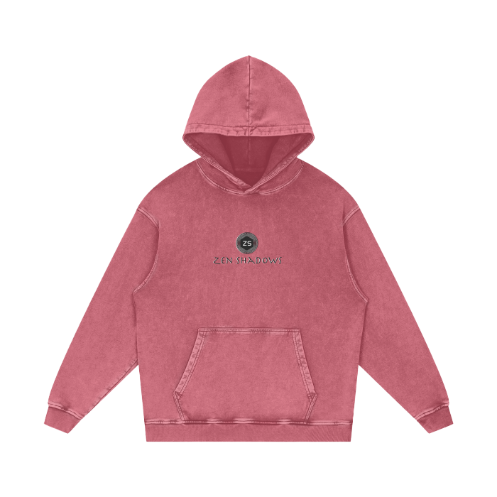 1st Pentacle of Saturn Acid Wash Oversize Hoodie - Power of Persuasion