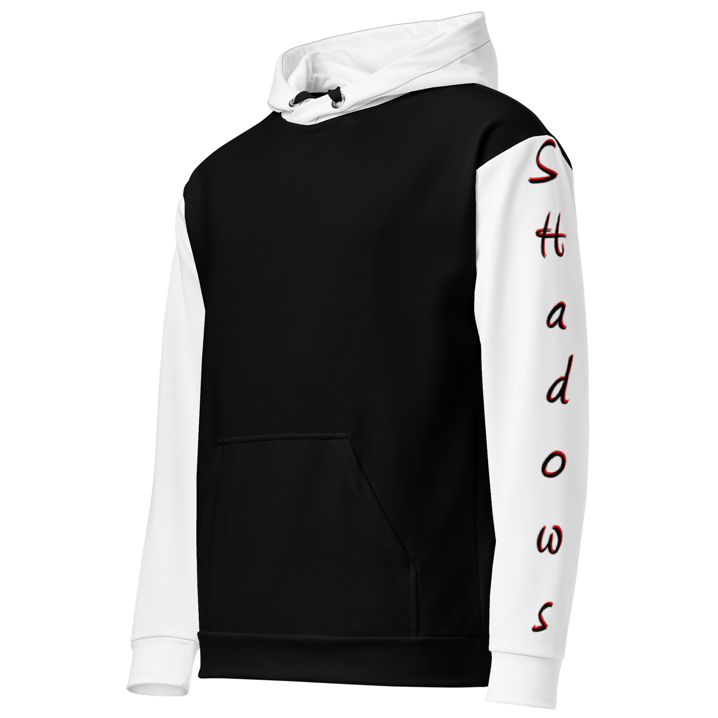 The Breath of YHWH Black & White Unisex Cotton Hoodie (incl. Sleeve Print)