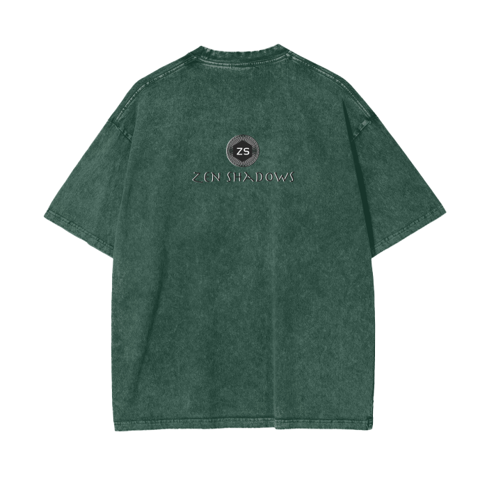 Supreme Pentacle Acid Wash Oversize T-Shirt - Develop Intuition & Psych