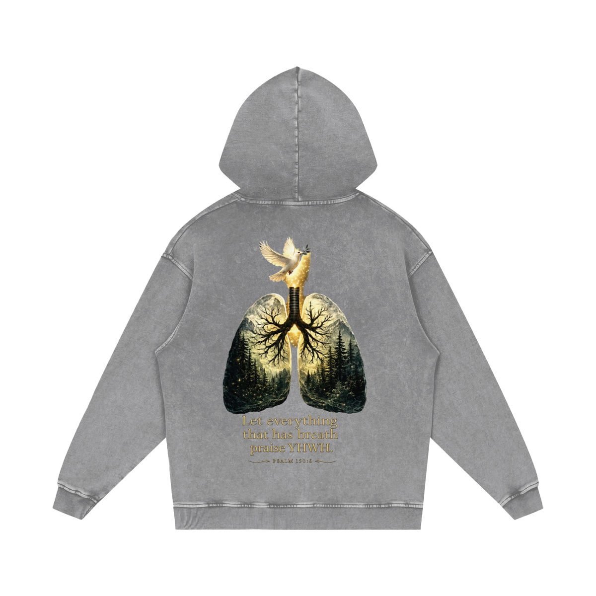 The Breath of YHWH Acid Wash Oversize Hoodie