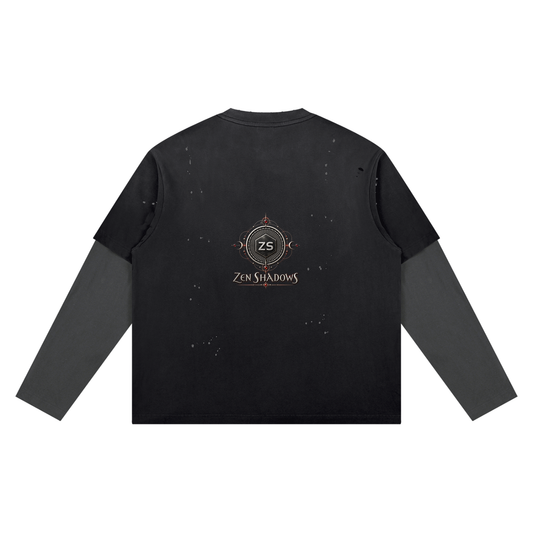 1st Pentacle of Jupiter Unisex Vintage Wash Distressed Layer T-Shirt - Abundance, Expansion & Prosperity