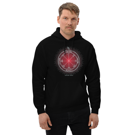 Unisex hoodie with 3rd Pentacle of Saturn protection sigil