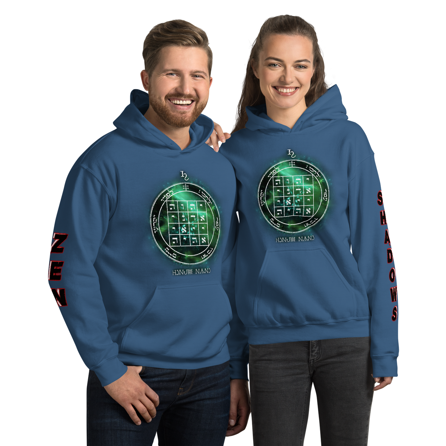 Unisex hoodie with 1st Pentacle of Saturn command sigil