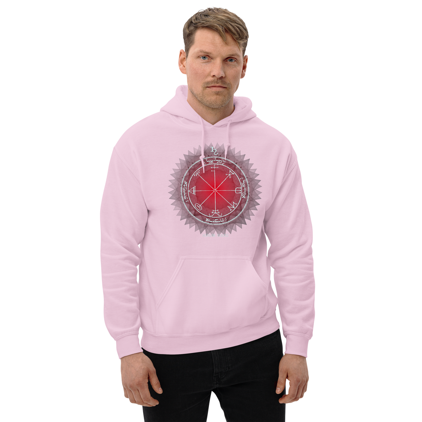 Unisex hoodie with 3rd Pentacle of Saturn protection sigil