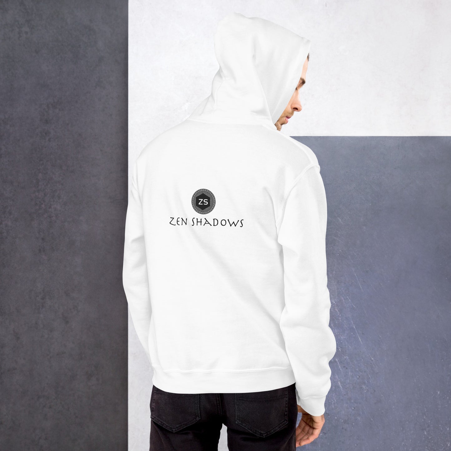 Heavyweight hoodie with printed 1st Pentacle of Saturn design