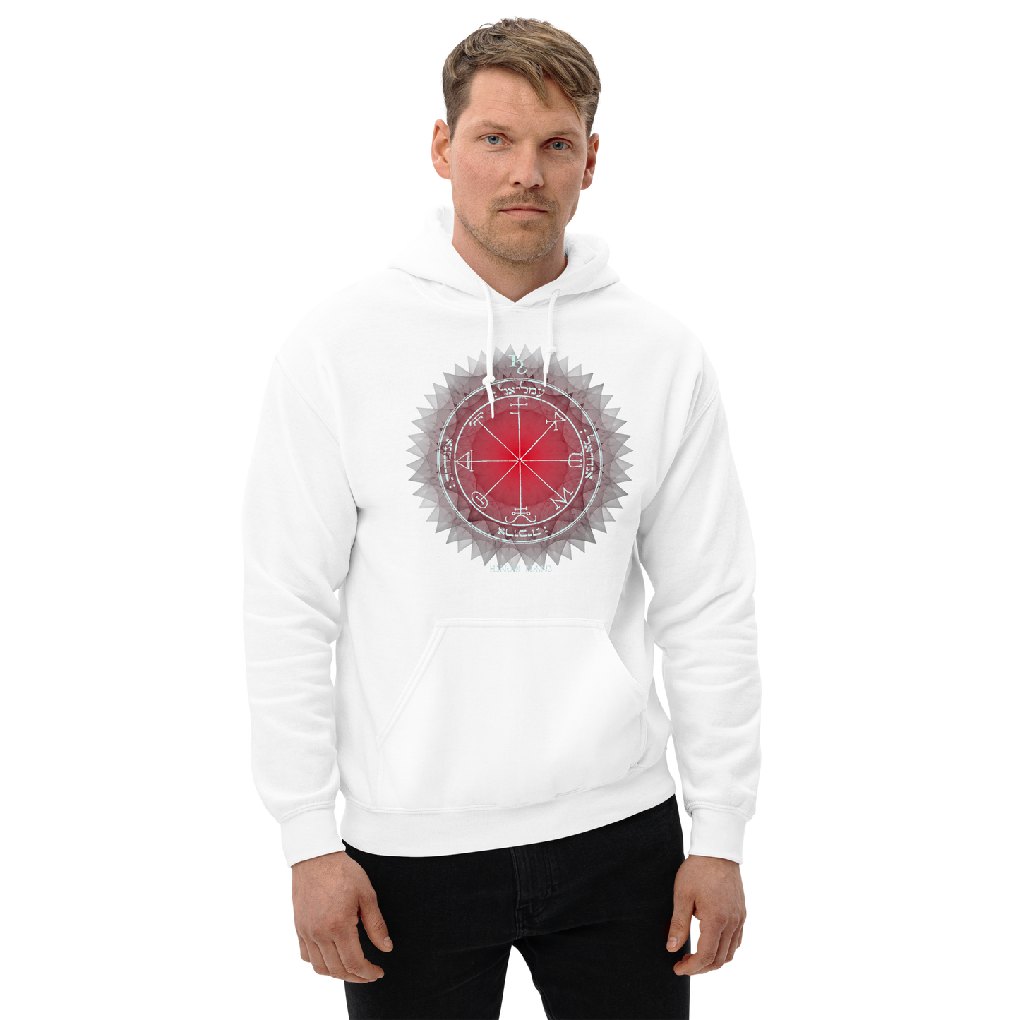 Unisex hoodie with 3rd Pentacle of Saturn protection sigil
