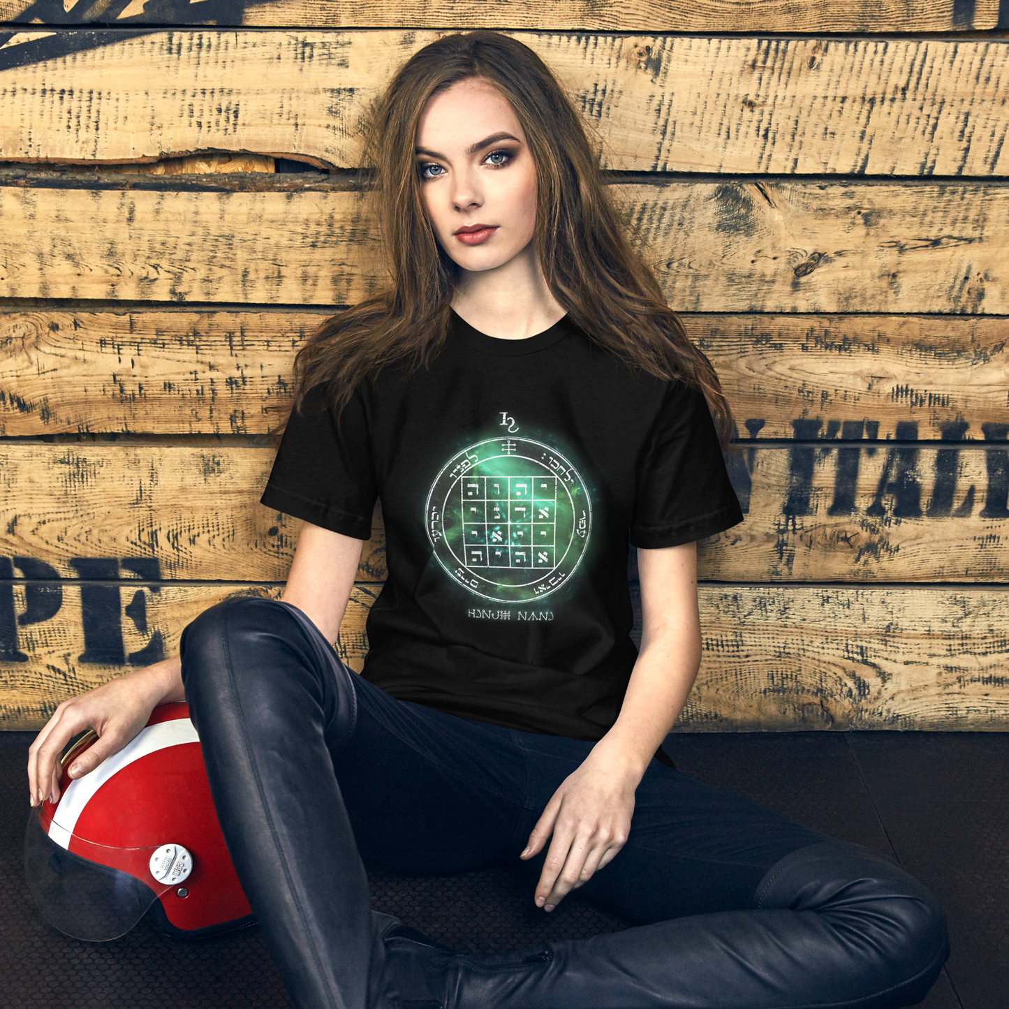 Unisex t-shirt with 1st Pentacle of Saturn command sigil