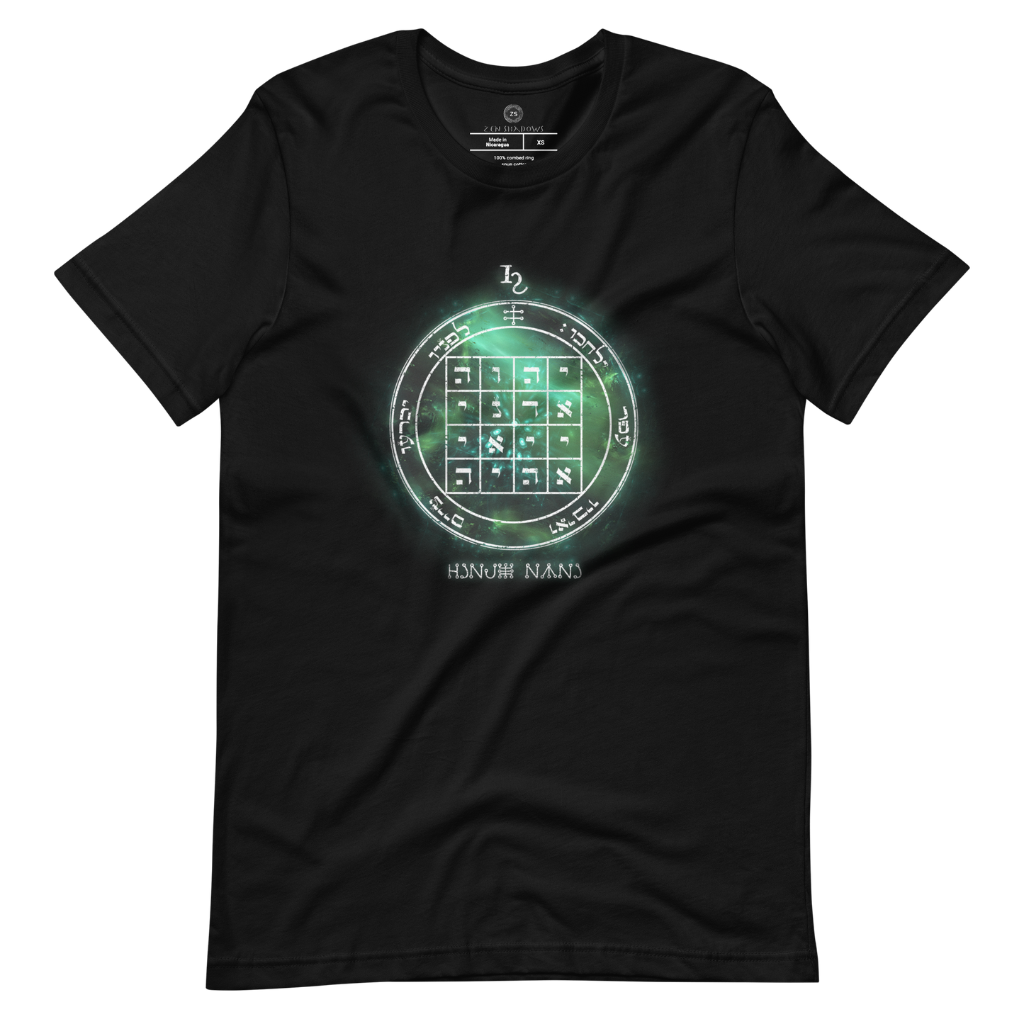 Unisex t-shirt with 1st Pentacle of Saturn command sigil