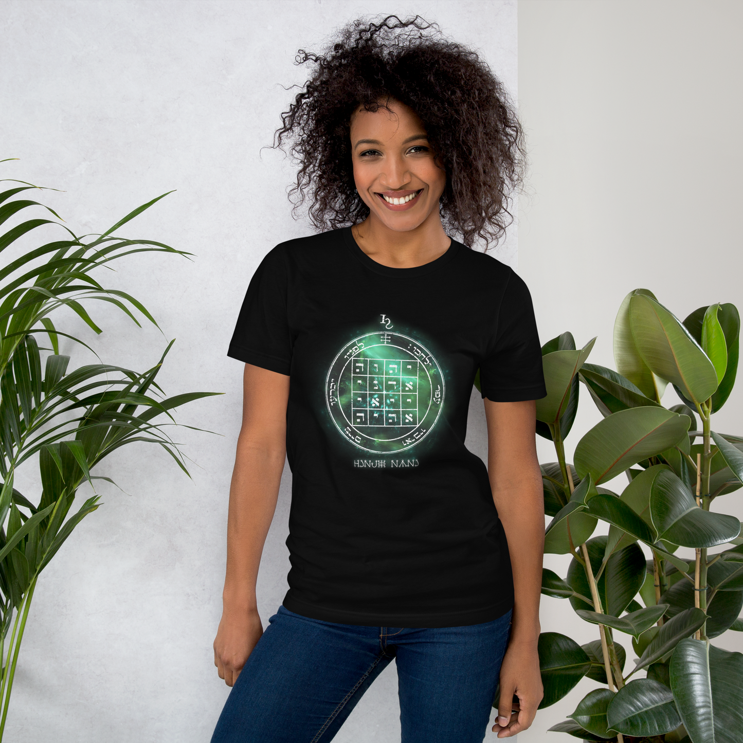 Unisex t-shirt with 1st Pentacle of Saturn command sigil