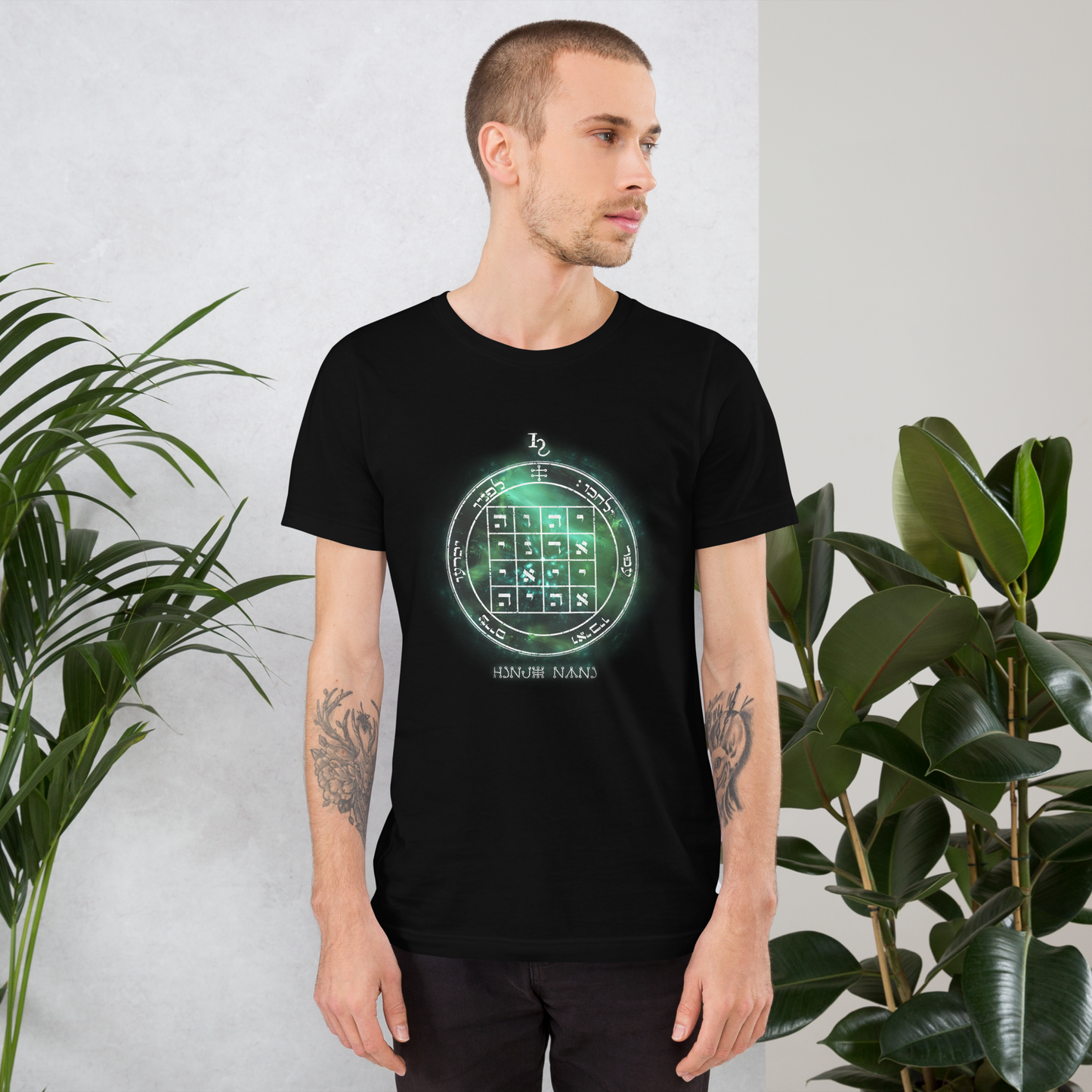 Unisex t-shirt with 1st Pentacle of Saturn command sigil