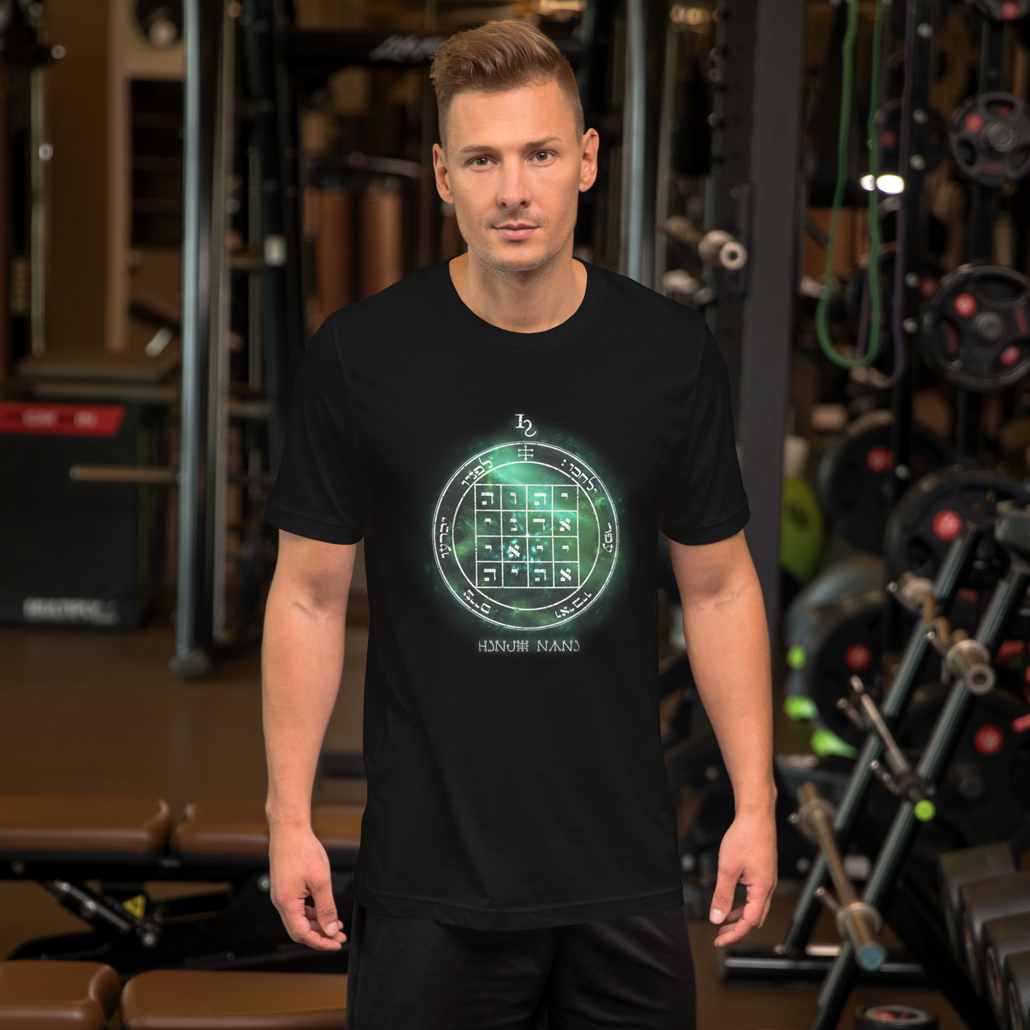 Unisex t-shirt with 1st Pentacle of Saturn command sigil