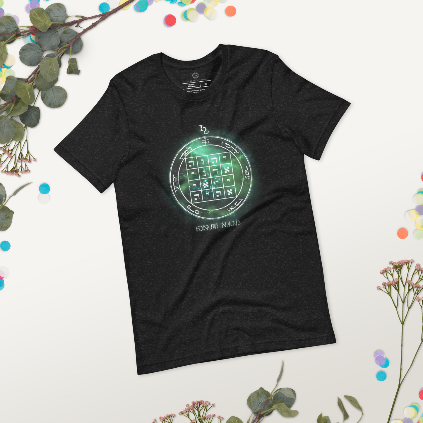 Unisex t-shirt with 1st Pentacle of Saturn command sigil