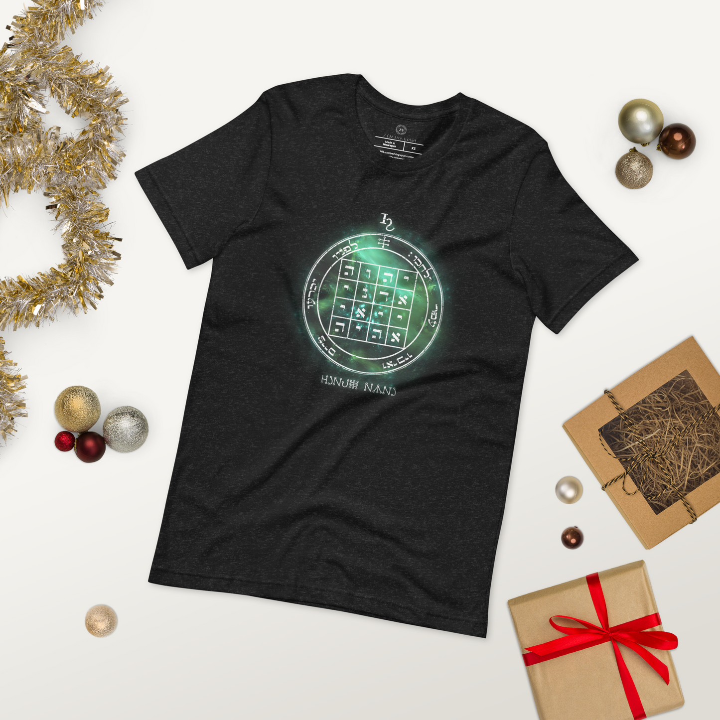 Unisex t-shirt with 1st Pentacle of Saturn command sigil