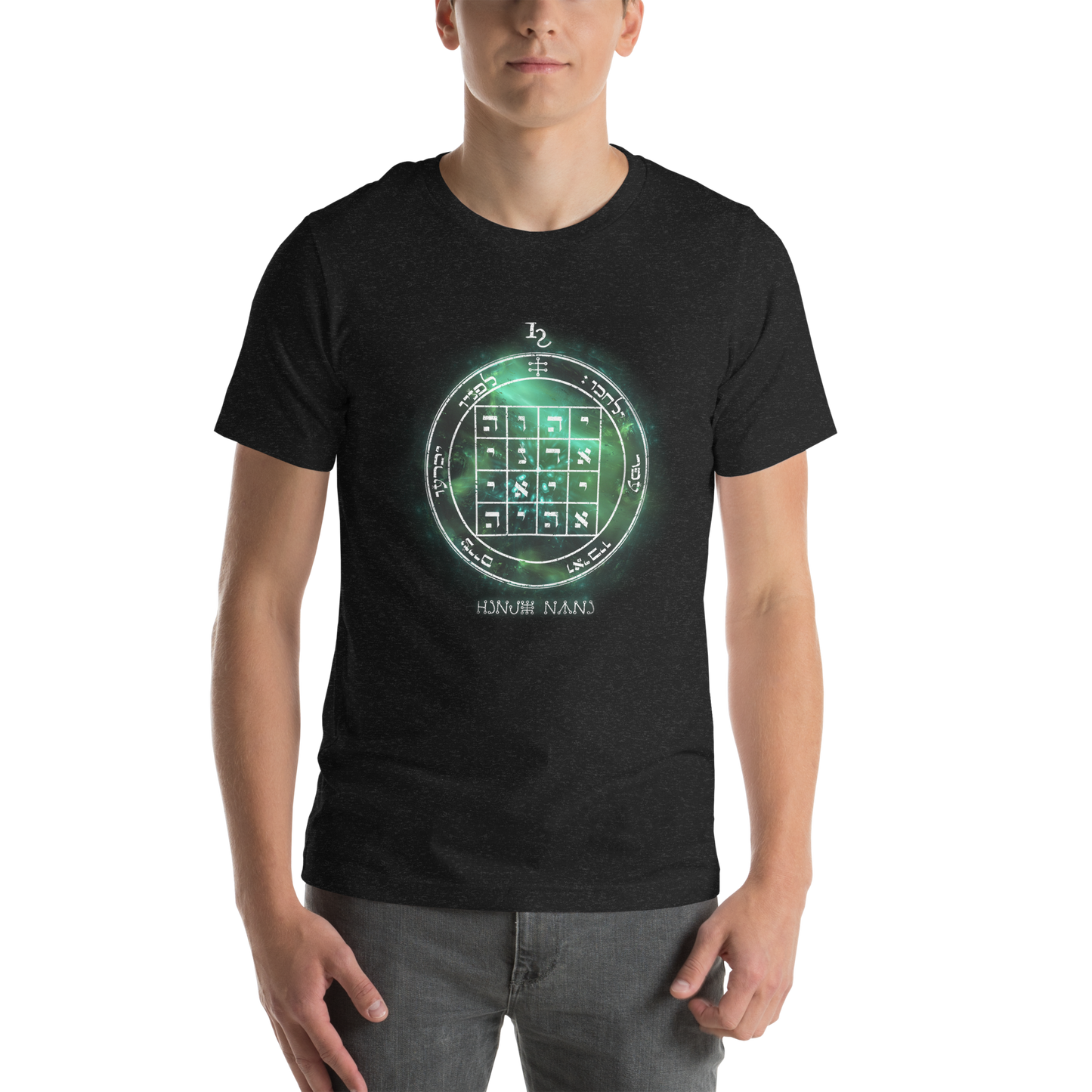 Unisex t-shirt with 1st Pentacle of Saturn command sigil
