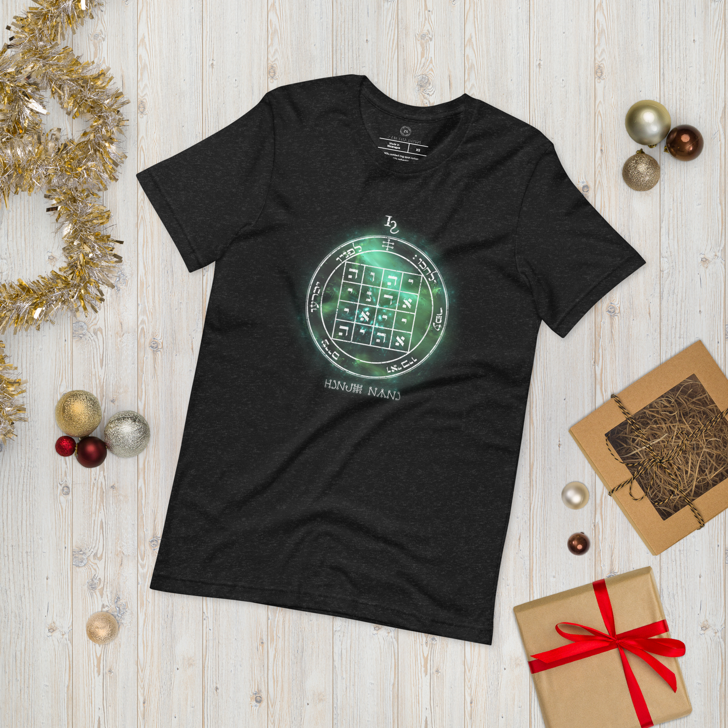 Unisex t-shirt with 1st Pentacle of Saturn command sigil