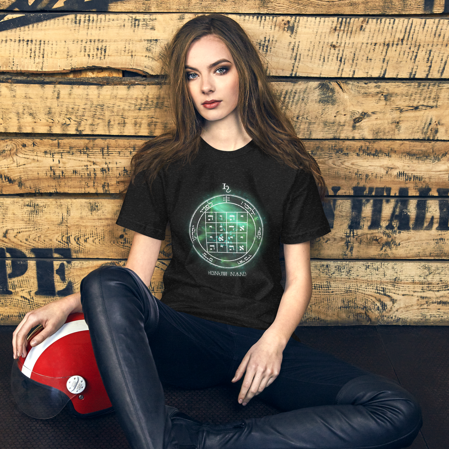 Unisex t-shirt with 1st Pentacle of Saturn command sigil