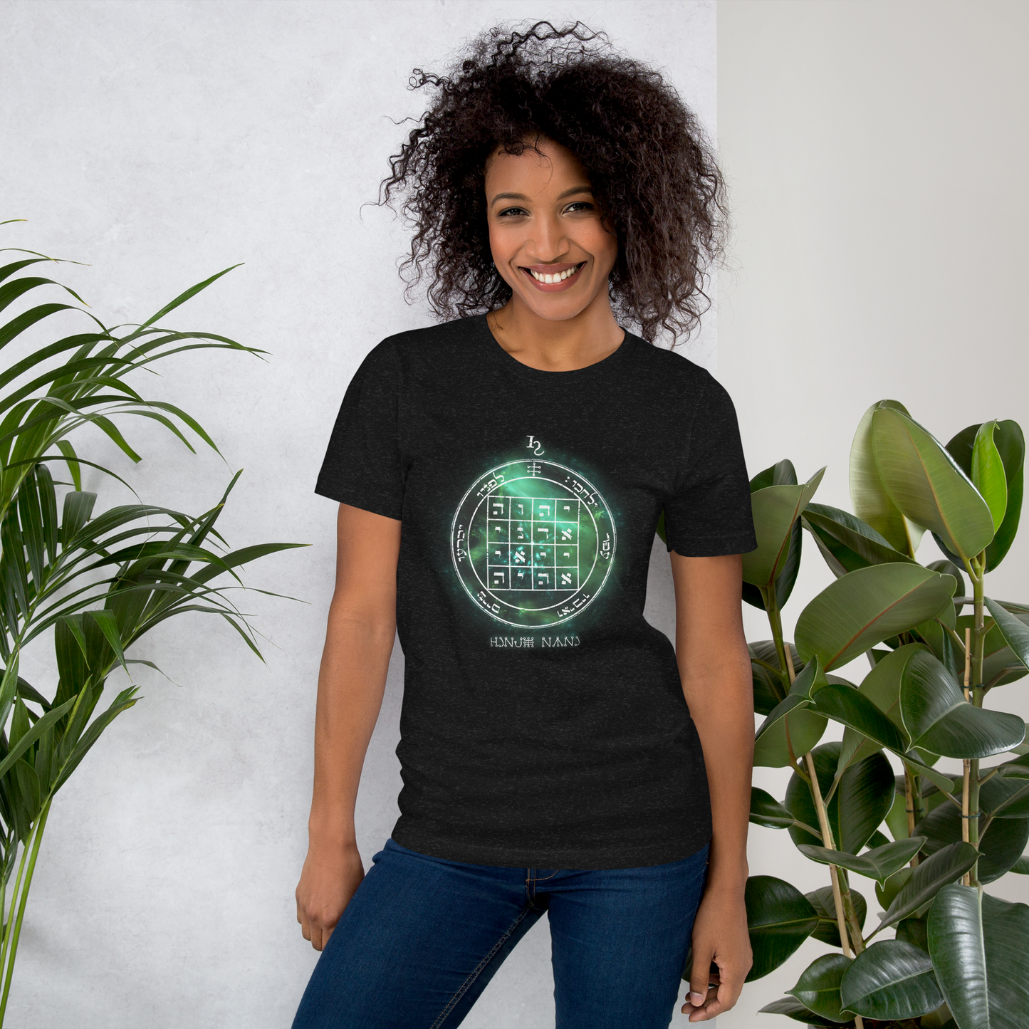 Unisex t-shirt with 1st Pentacle of Saturn command sigil
