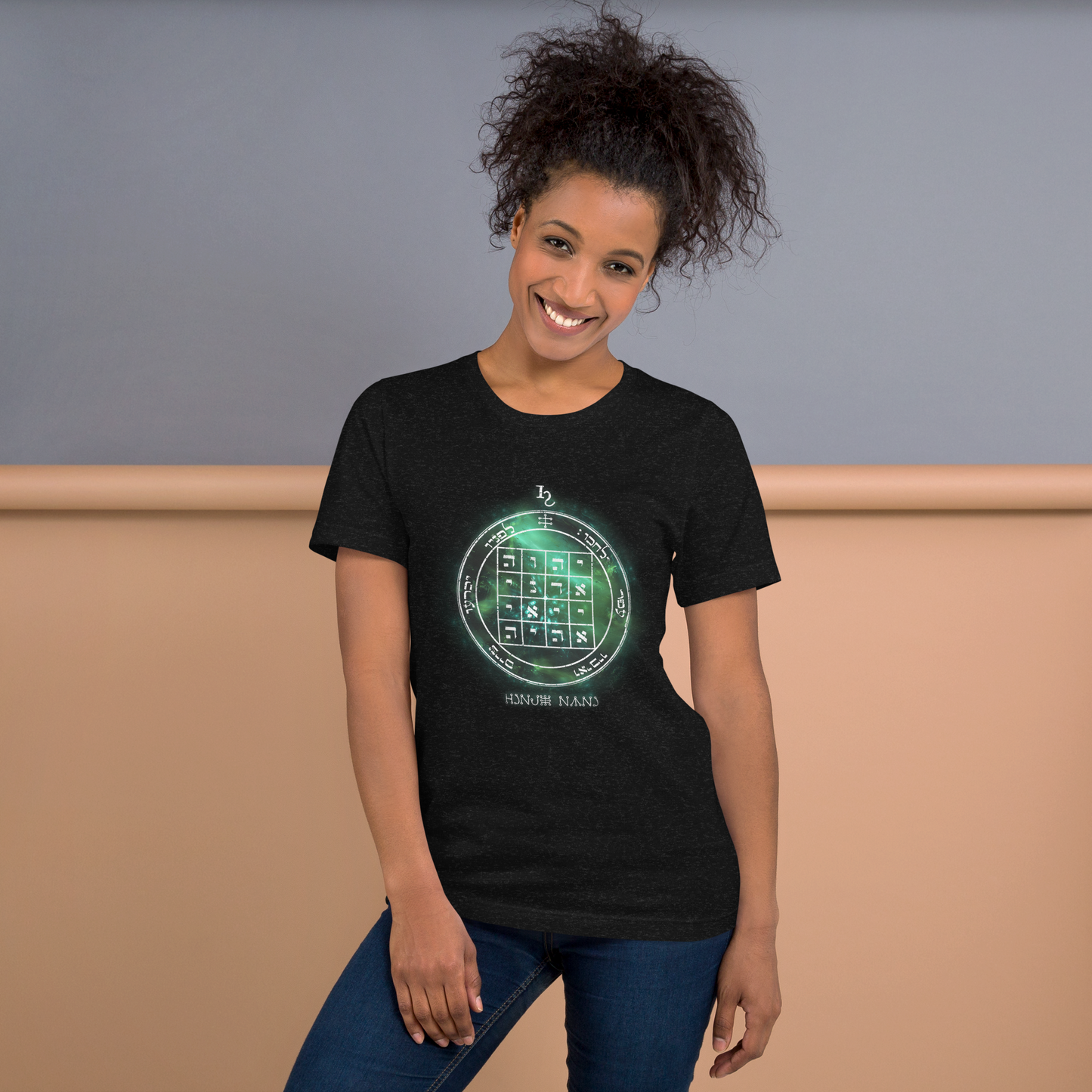 Unisex t-shirt with 1st Pentacle of Saturn command sigil