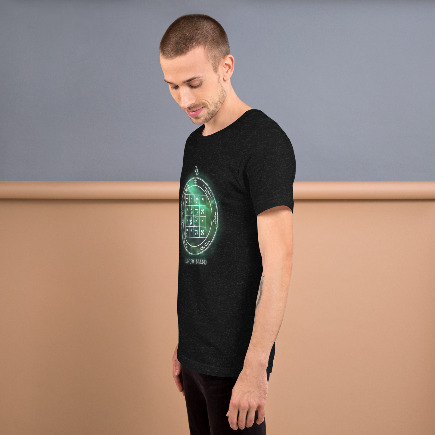 Unisex t-shirt with 1st Pentacle of Saturn command sigil