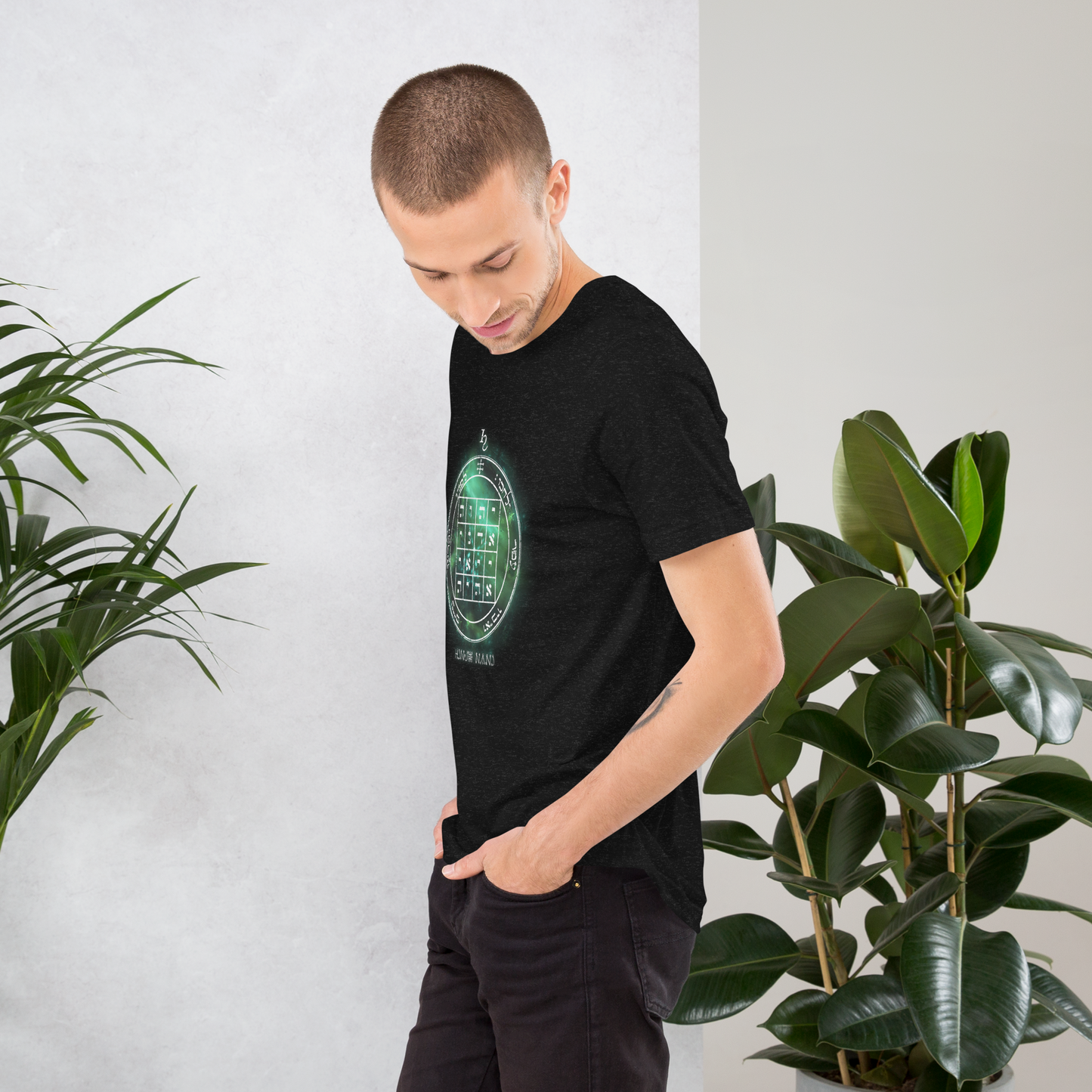 Unisex t-shirt with 1st Pentacle of Saturn command sigil