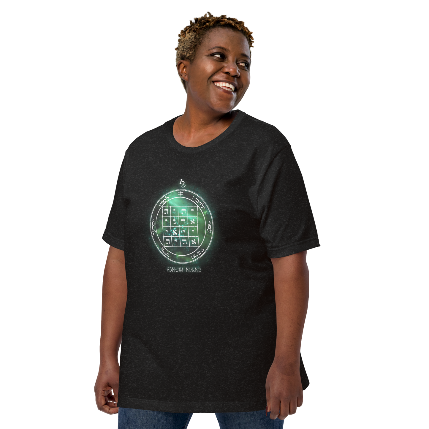 Unisex t-shirt with 1st Pentacle of Saturn command sigil