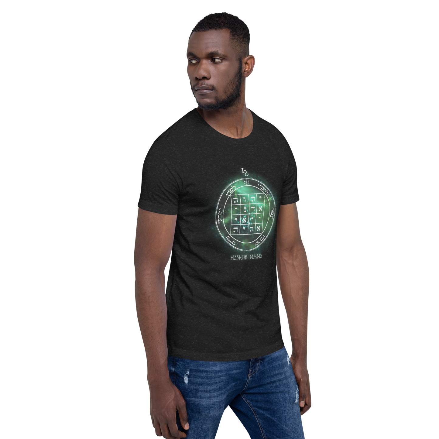 Unisex t-shirt with 1st Pentacle of Saturn command sigil