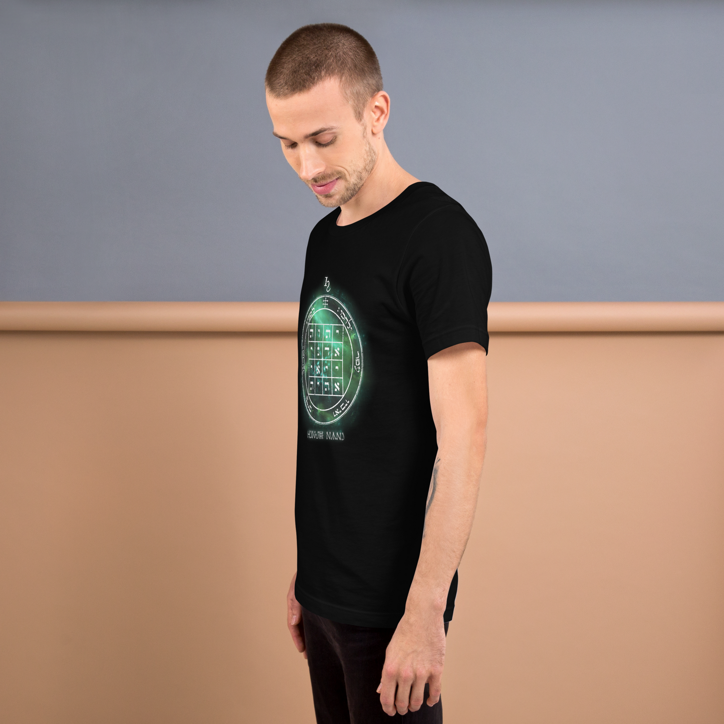 Unisex t-shirt with 1st Pentacle of Saturn command sigil